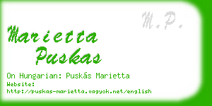 marietta puskas business card